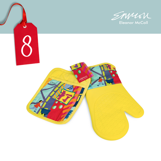 Eleanor McColl ARTware Chroma Collection Oven Mitt & Pot Holder combo