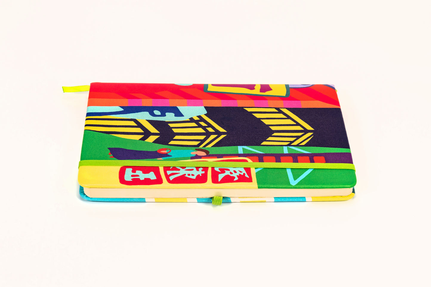 Colourful lined notebook