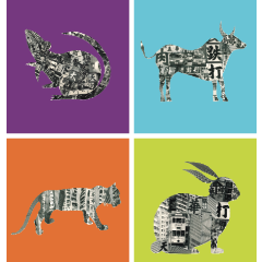 Vertical Zodiac Poster - Colour